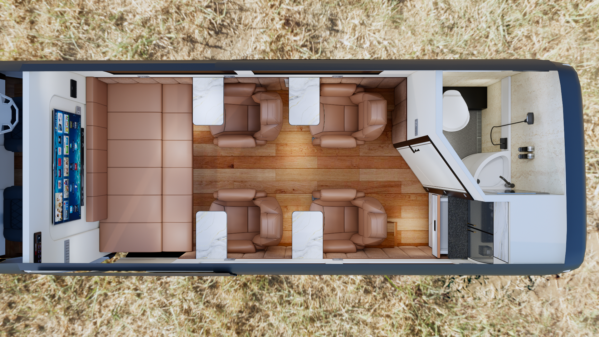 Floorplan configuration with bed